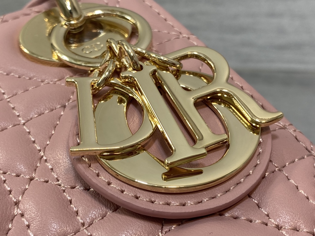 Mini Lady Dior Bag Pink Cannage Lambskin